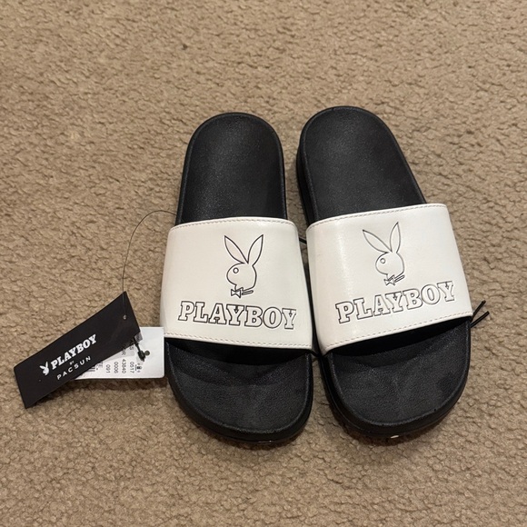 Playboy Black and White Logo Slides - Picture 2 of 2